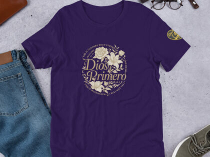 Dios Primero – Floral Emblem Tee