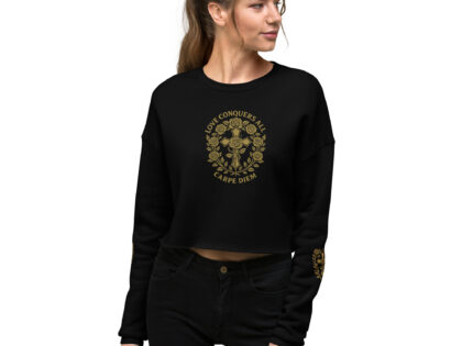 Love Conquers All – Crop Fleece Sweatshirt (KingdomFlow Edition)